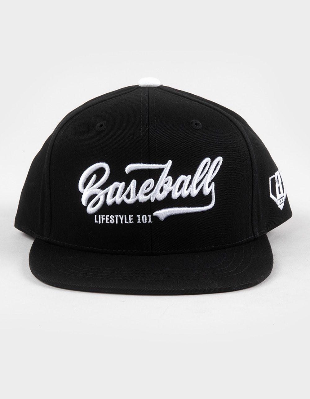 BASEBALL LIFESTYLE 101 Established Off Field Boys Snapback Hat - BLK/WHT