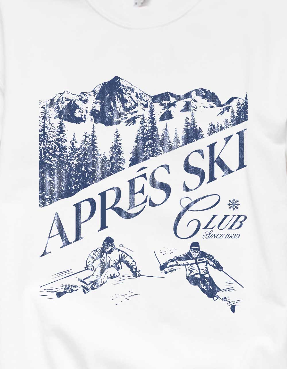 APRES Ski Mountain Club Unisex Crewneck Sweatshirt - WHITE