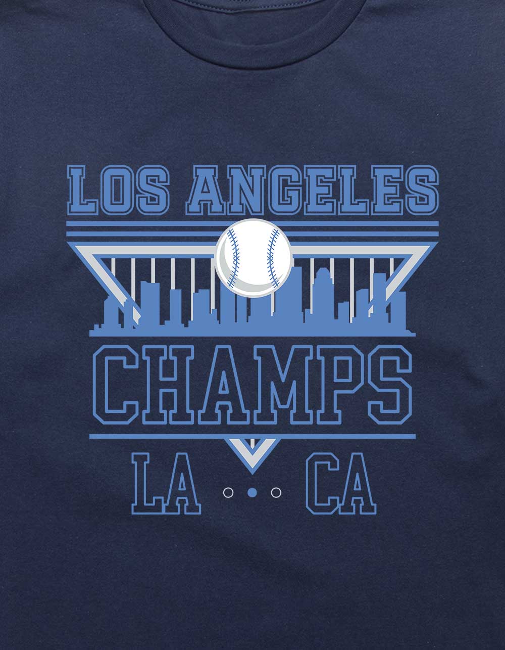 LOS ANGELES Baseball Champs Unisex Tee - NAVY
