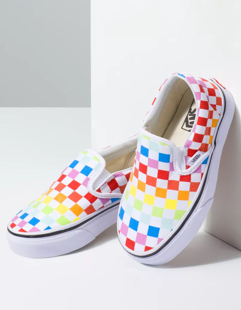 VANS Rainbow Classic Slip-On Kids Shoes image number 3