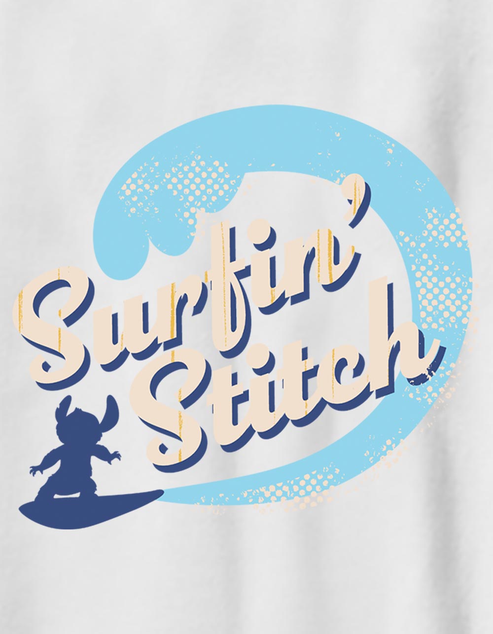 LILO & Stitch Surfing Unisex Kids Tee - WHITE