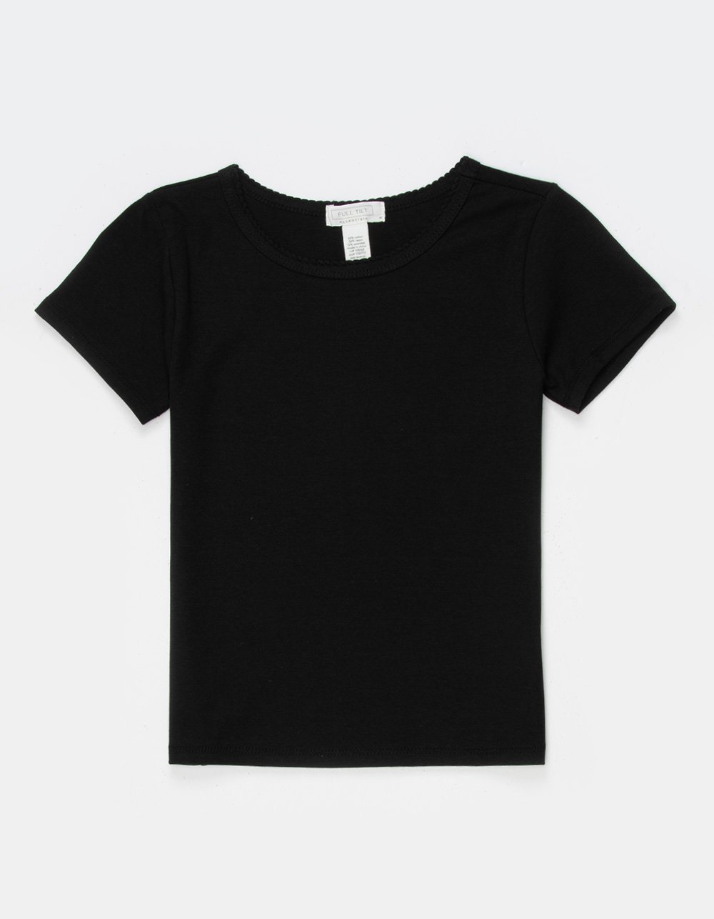 FULL TILT Essentials Girls Baby Tee - BLACK