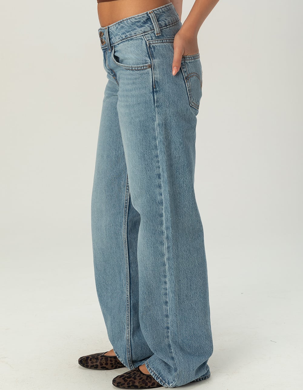 LEVI'S Superlow Womens Loose Jeans - Twisted Vibe MEDIUM INDIGO