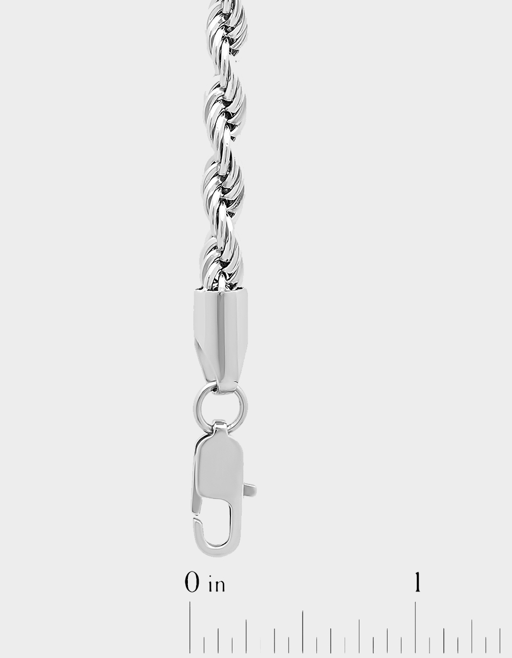 STEEL NATION Stainless Steel 5MM Rope Chain - STAINLESS