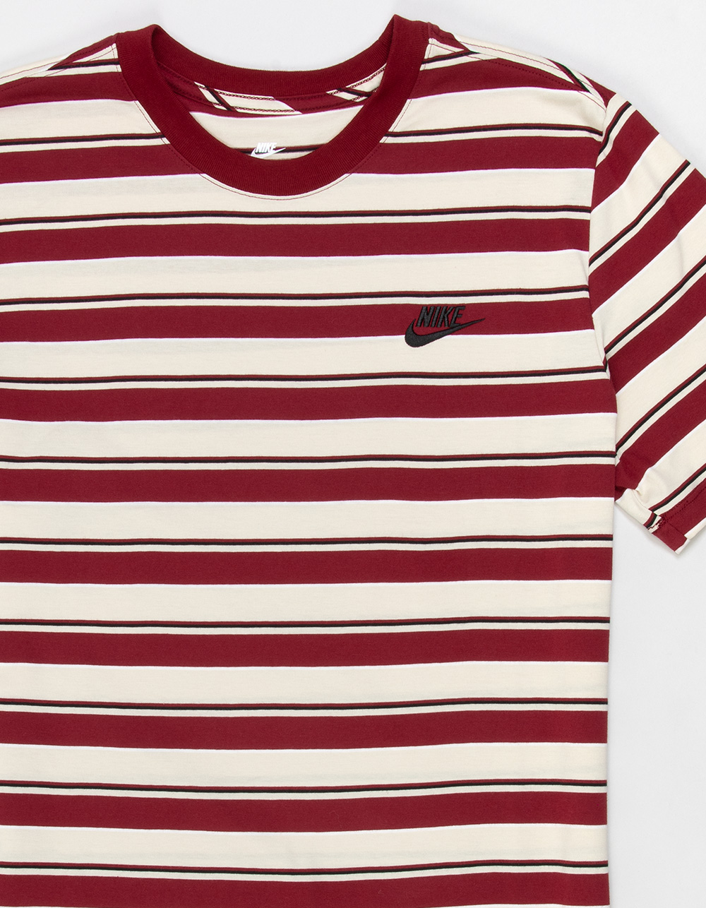 NIKE Club Mens Stripe Tee - MAROON