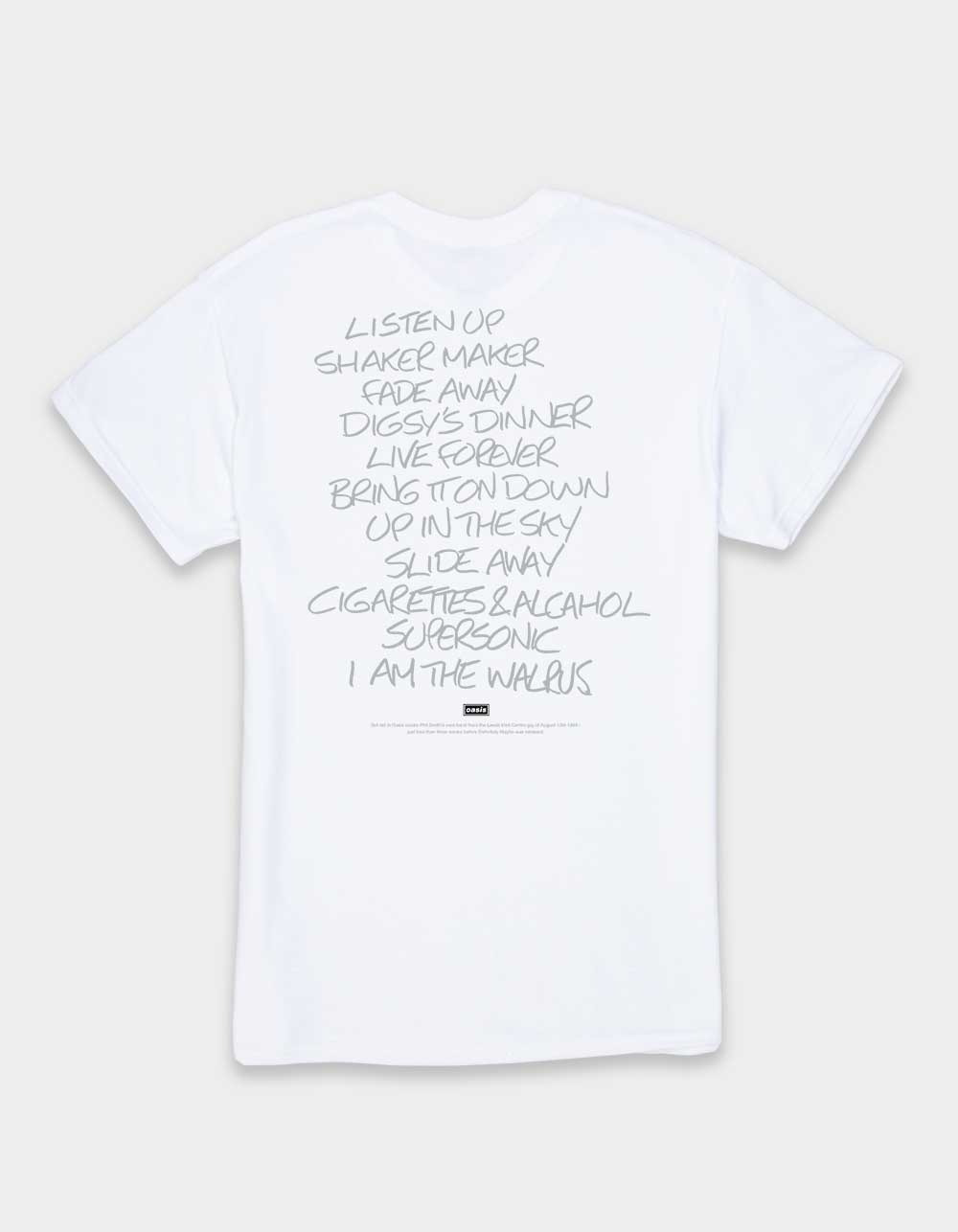 OASIS All Areas Definitely Maybe Unisex Tee - WHITE