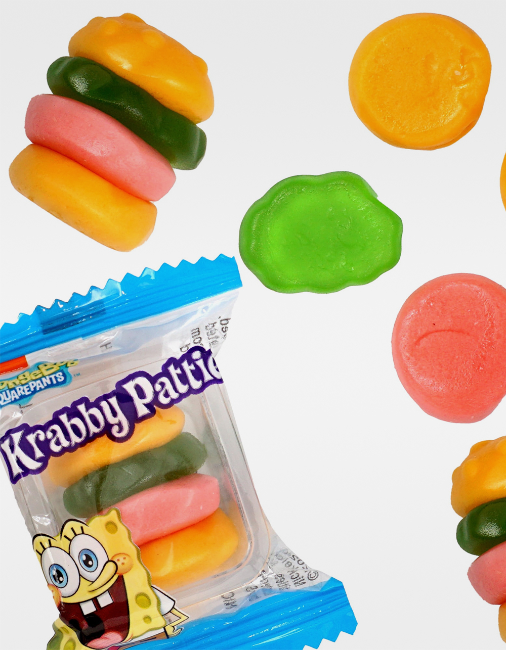 SPONGEBOB SQUAREPANTS Krabby Patties Gummy Candy - MULTI