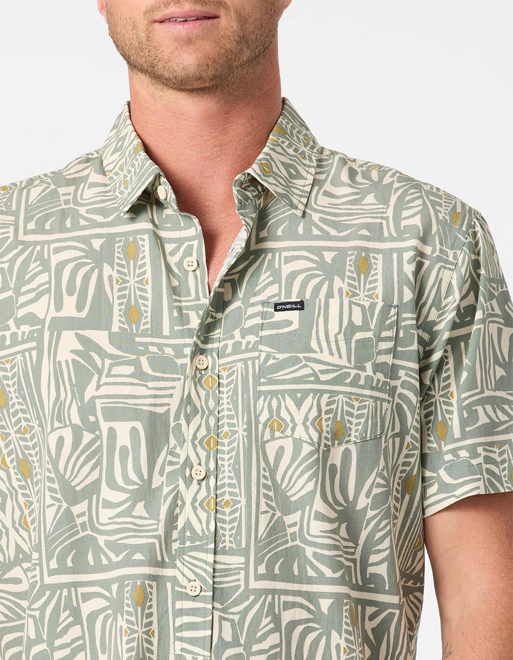O'NEILL Oasis Mens Button Up Shirt - SAGE