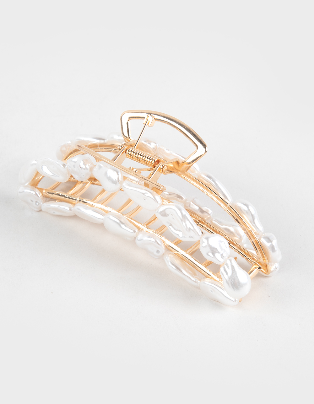 FULL TILT Faux Pearl/Metal Claw Clip - GOLD