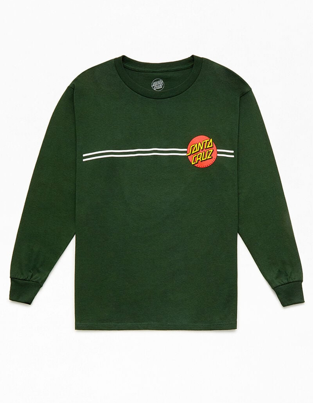 SANTA CRUZ Classic Dot Boys Long Sleeve Tee - FOREST
