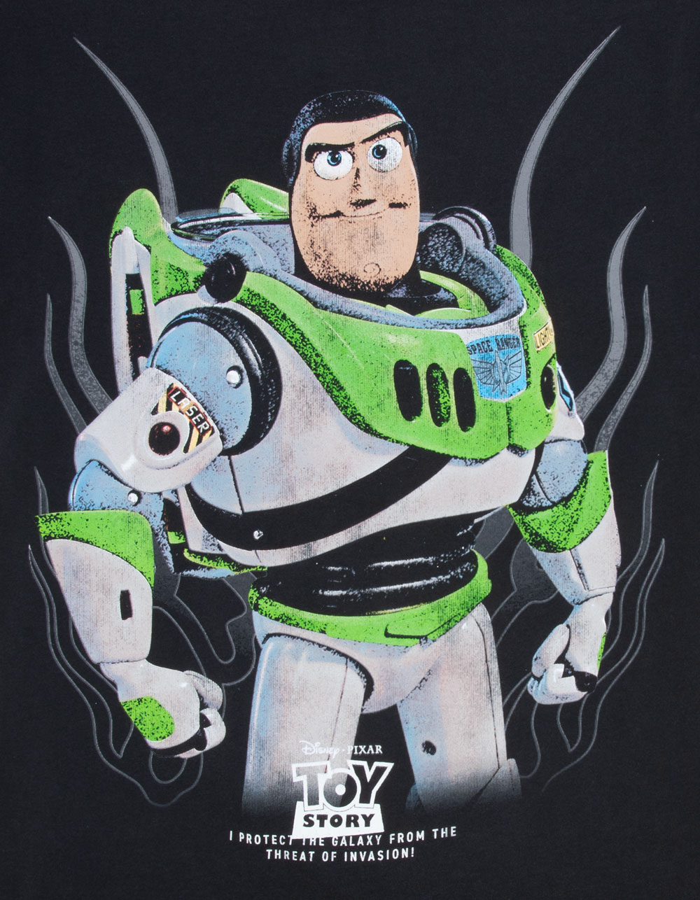 DISNEY Pixar Toy Story Lightyear Mens Boxy Tee - WASHED BLACK