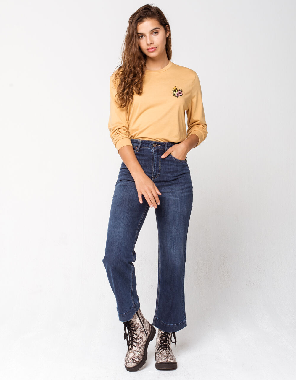 VOLCOM So Far Out Womens Tee - YELLOW | Tillys