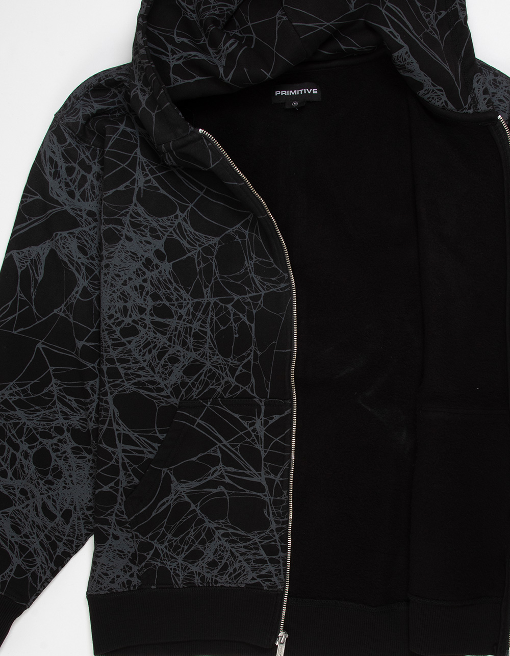 PRIMITIVE Silk Mens Rhinestone Zip-Up Hoodie - BLACK