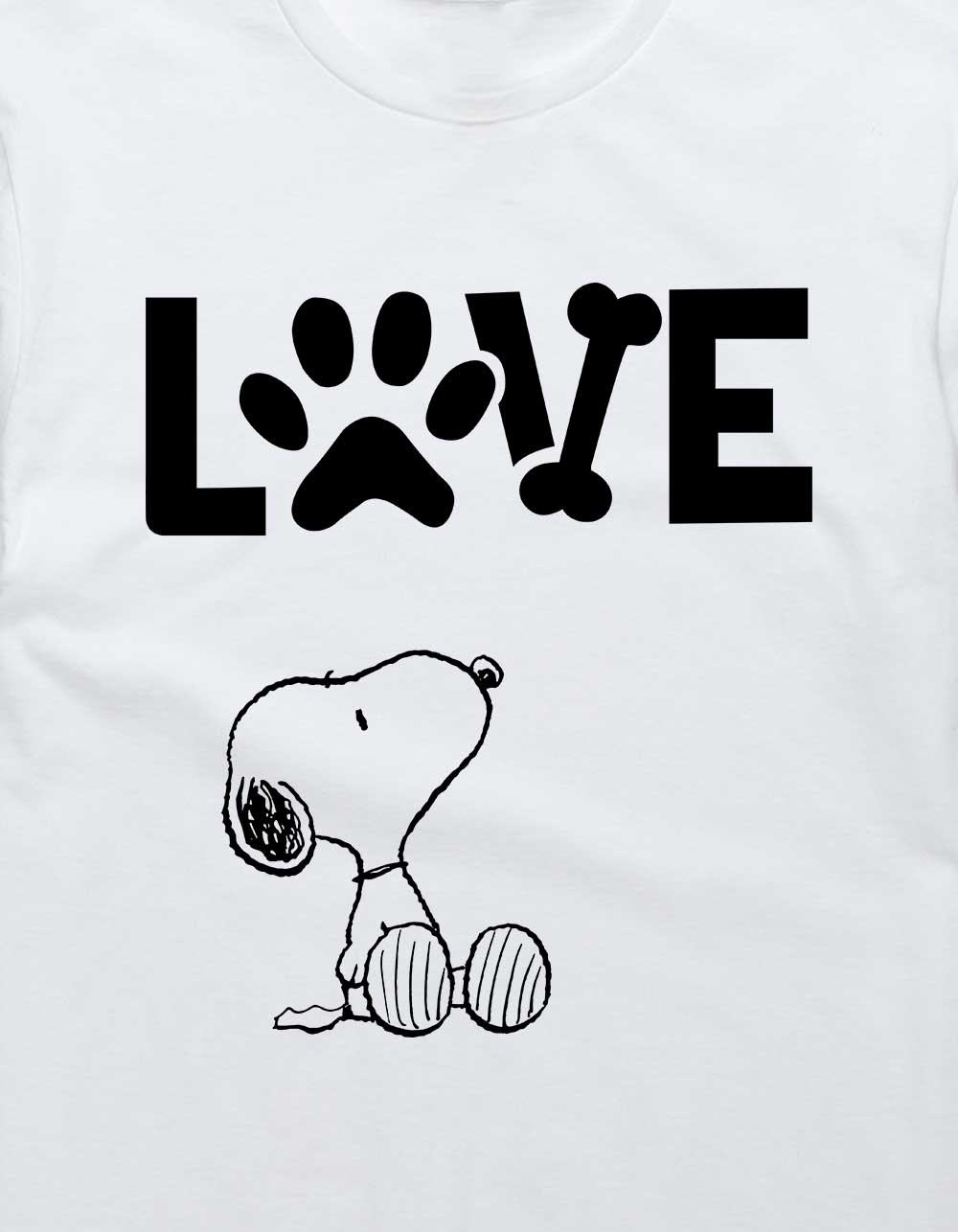 PEANUTS Snoopy Love Unisex Tee - WHITE