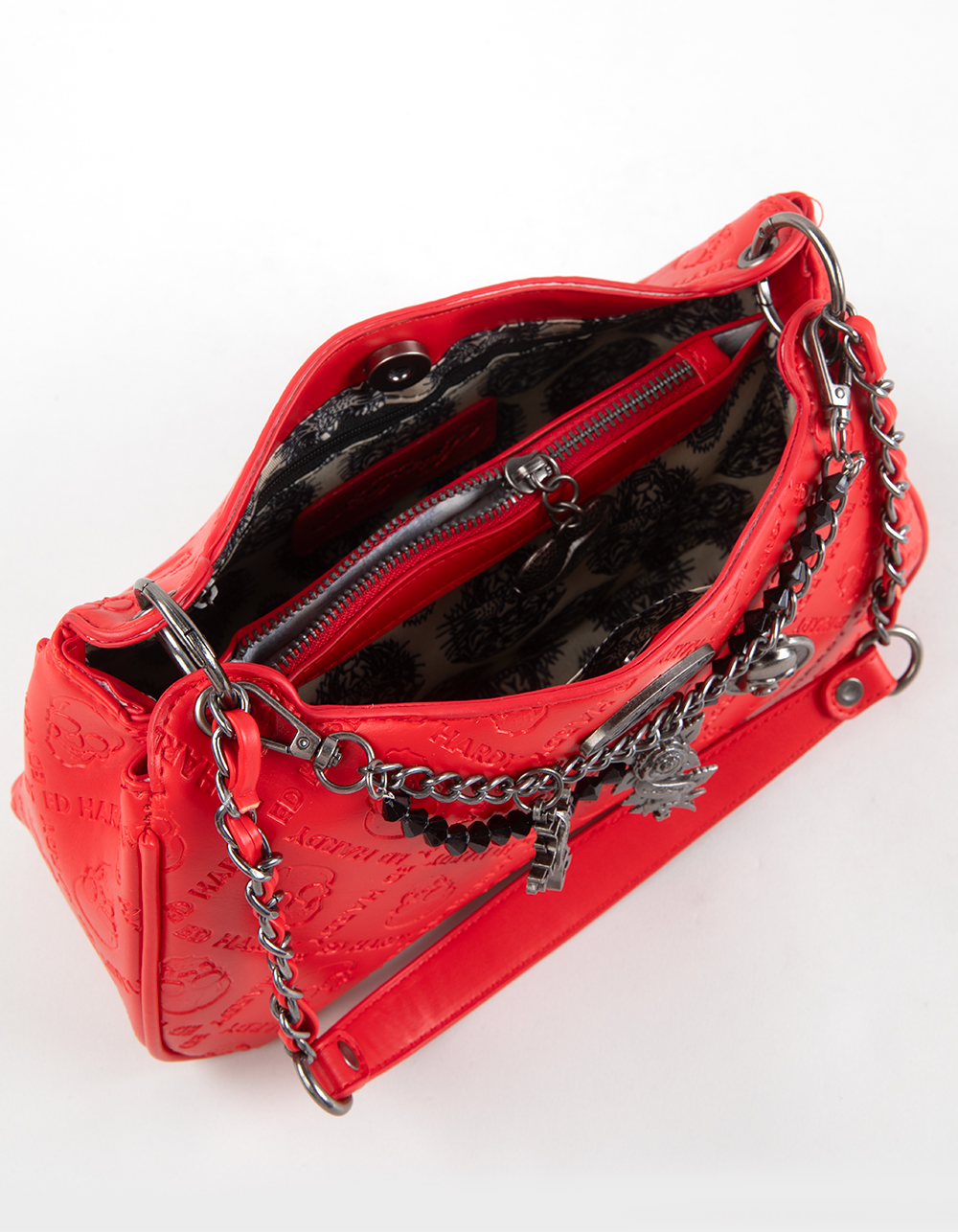 ED HARDY Buffy Baguette Bag - RED