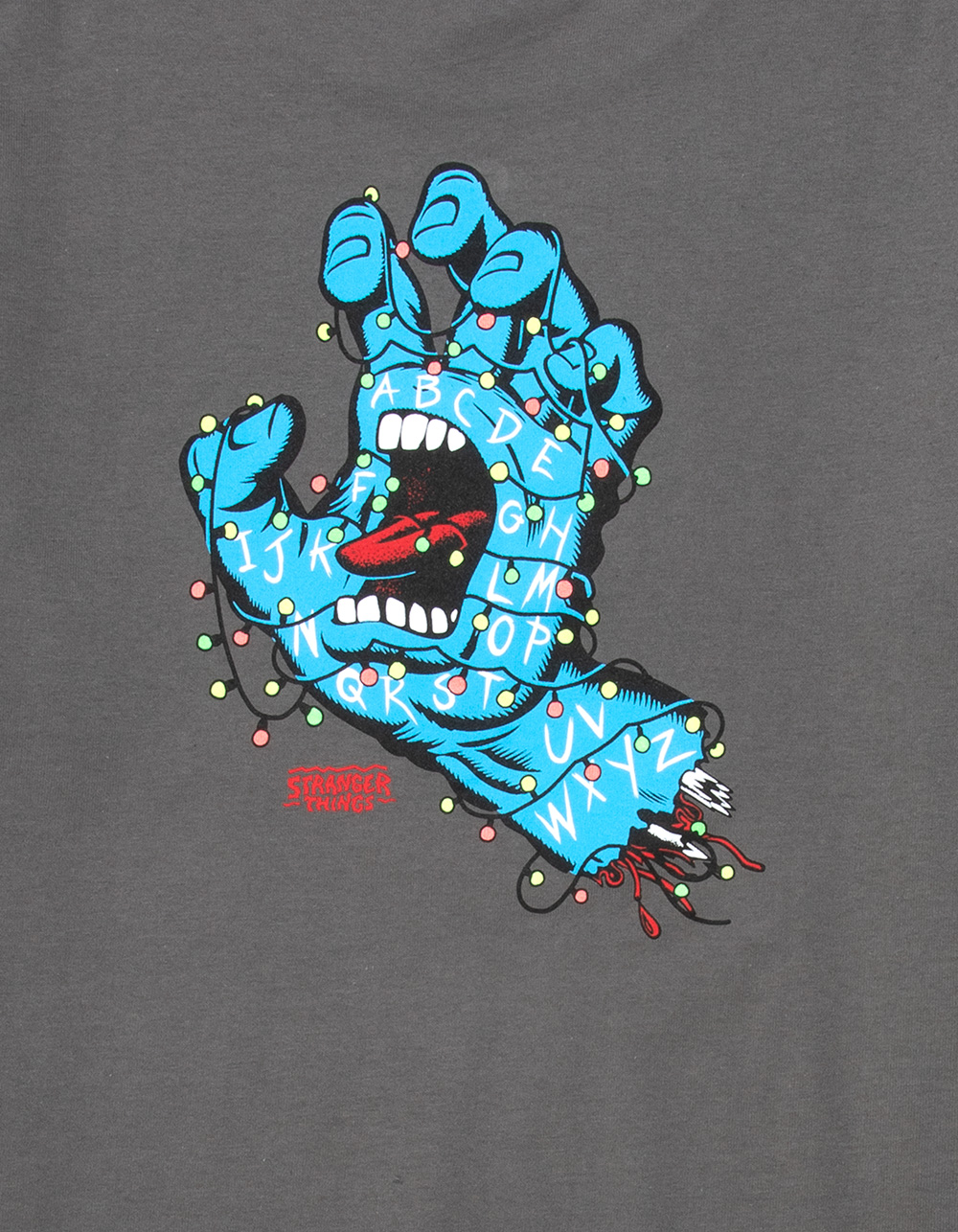 SANTA CRUZ x Stranger Things Screaming Lights Boys Tee - CHARCOAL