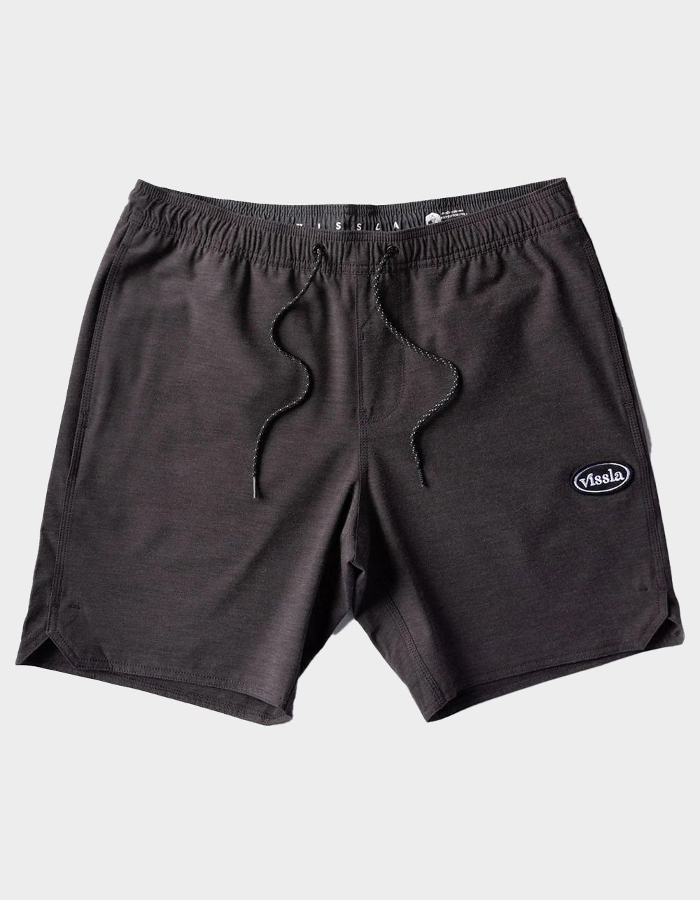 VISSLA Solid Sets Ecolastic Mens 17.5" Volley Shorts - BLACK
