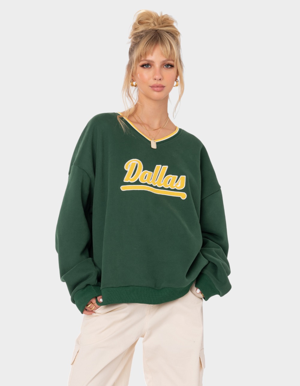 EDIKTED Dallas Sweatshirt - GREEN
