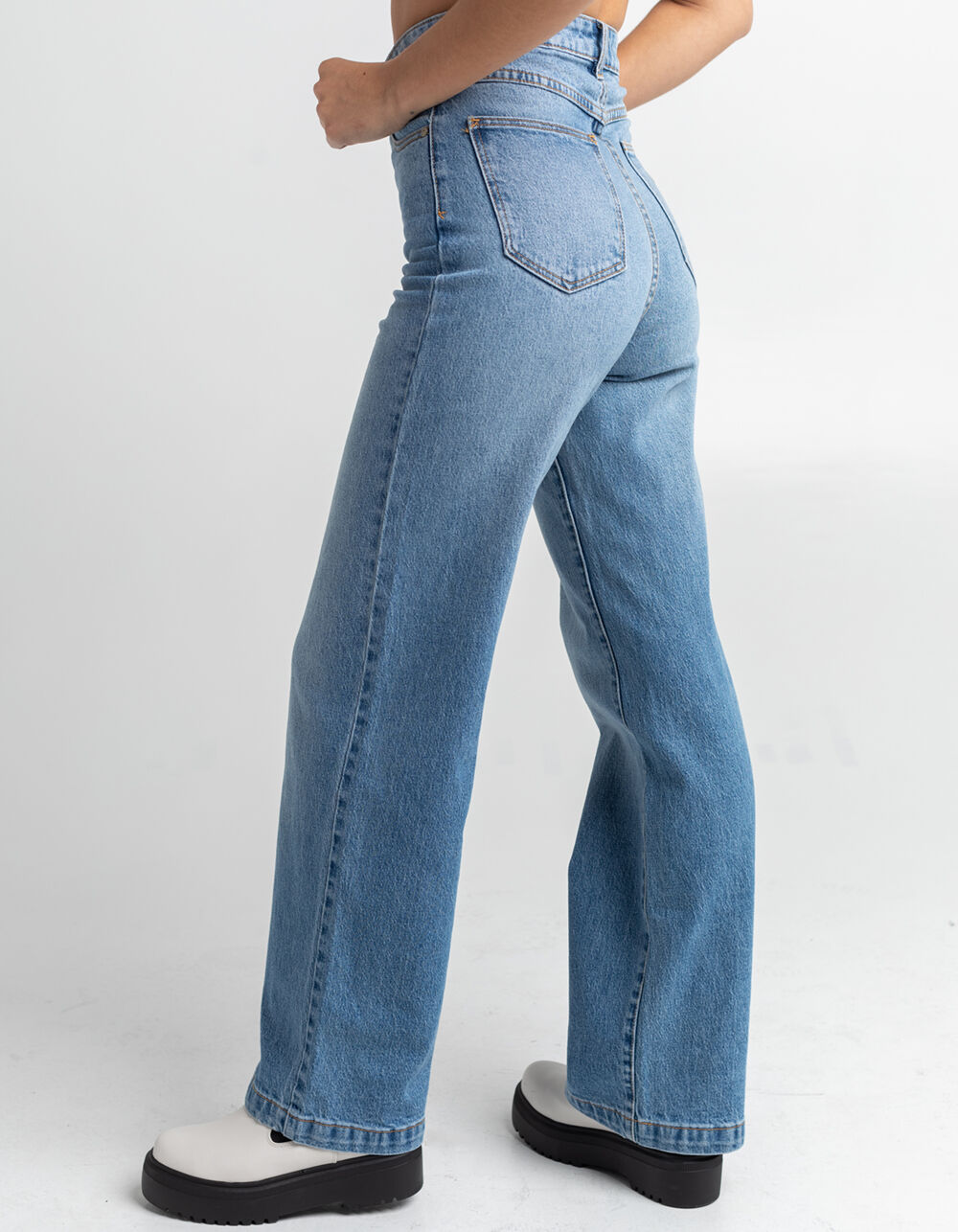 ABRAND A 94 High & Wide Womens Jeans MEDIUM WASH Tillys