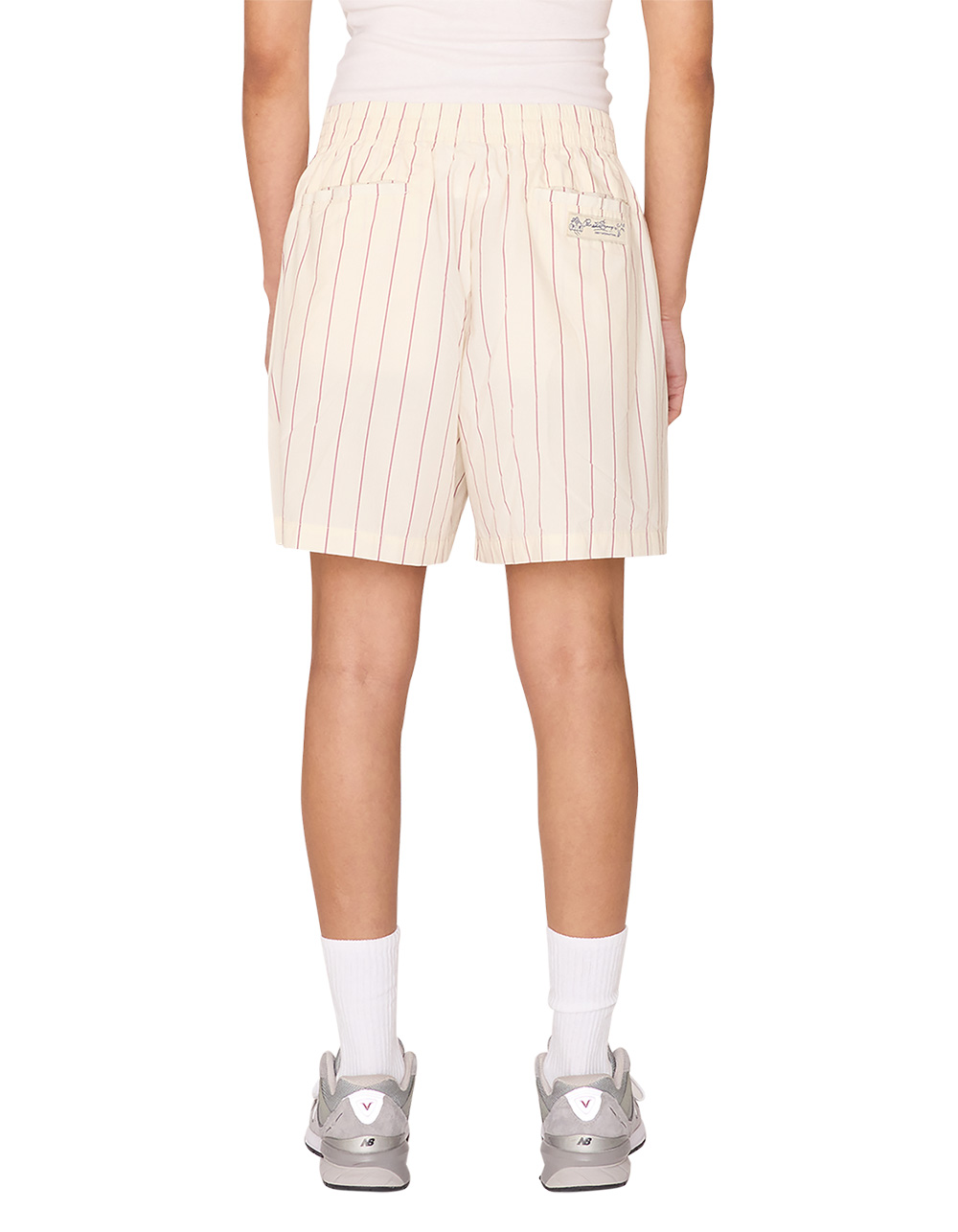 OBEY Primavera Womens Stripe Shorts - Cream Combo