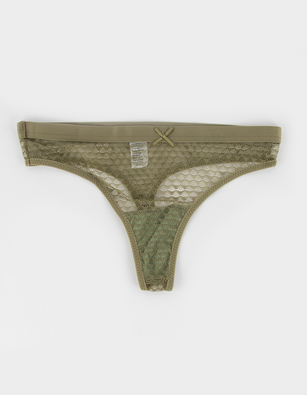 SPREE INTIMATES Mesh Thong - OLIVE | Tillys