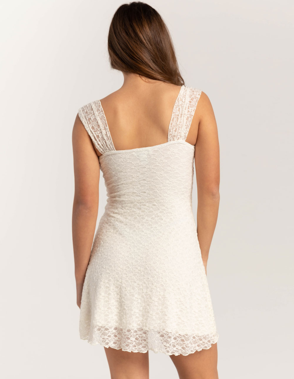 RSQ Womens Lace Fit And Flare Dress - IVORY | Tillys RSQ Womens Lace Fit And Flare Dress - IVORY | Tillys