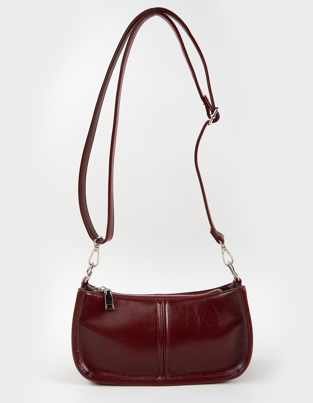 Tatum Studded Shoulder Bag - BURGUNDY