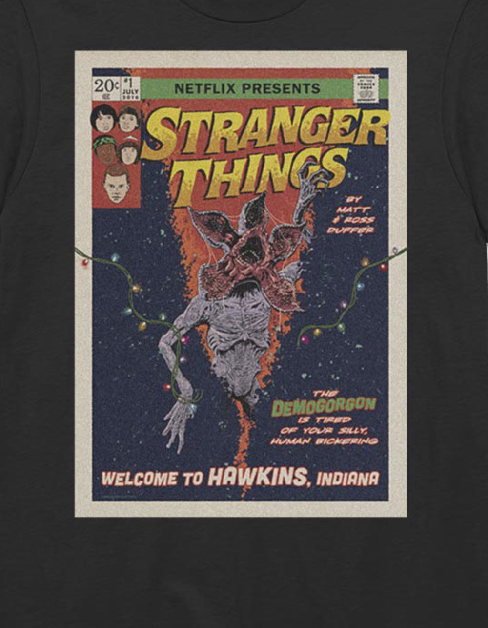 STRANGER THINGS Comic Cover Unisex Tee
