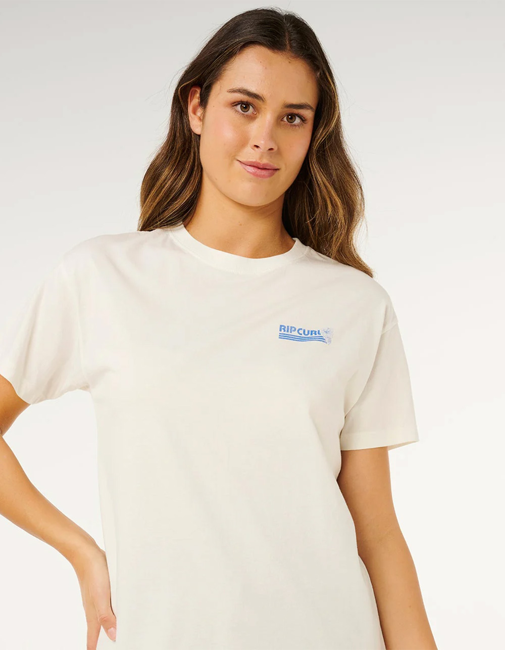 RIP CURL Ocean Break Womens Relaxed Tee - BONE