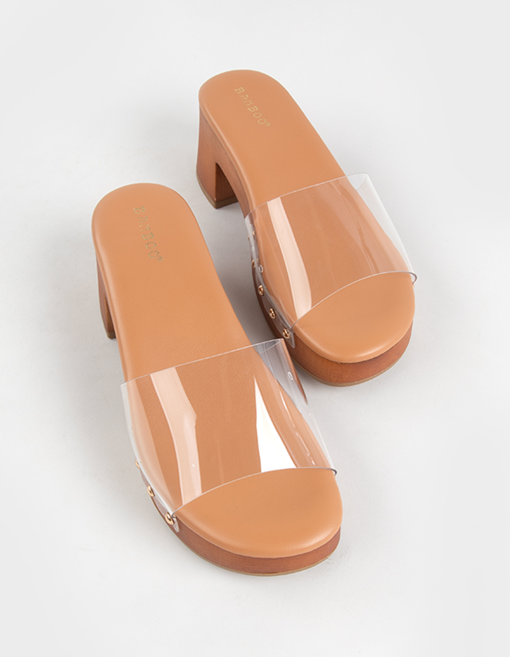 Bamboo Silveroak Womens Platform Heels - CLEAR