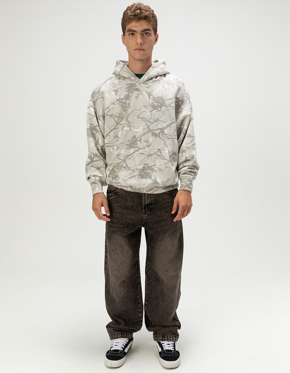 RSQ Mens Oversized Hoodie - WHITE CAMO