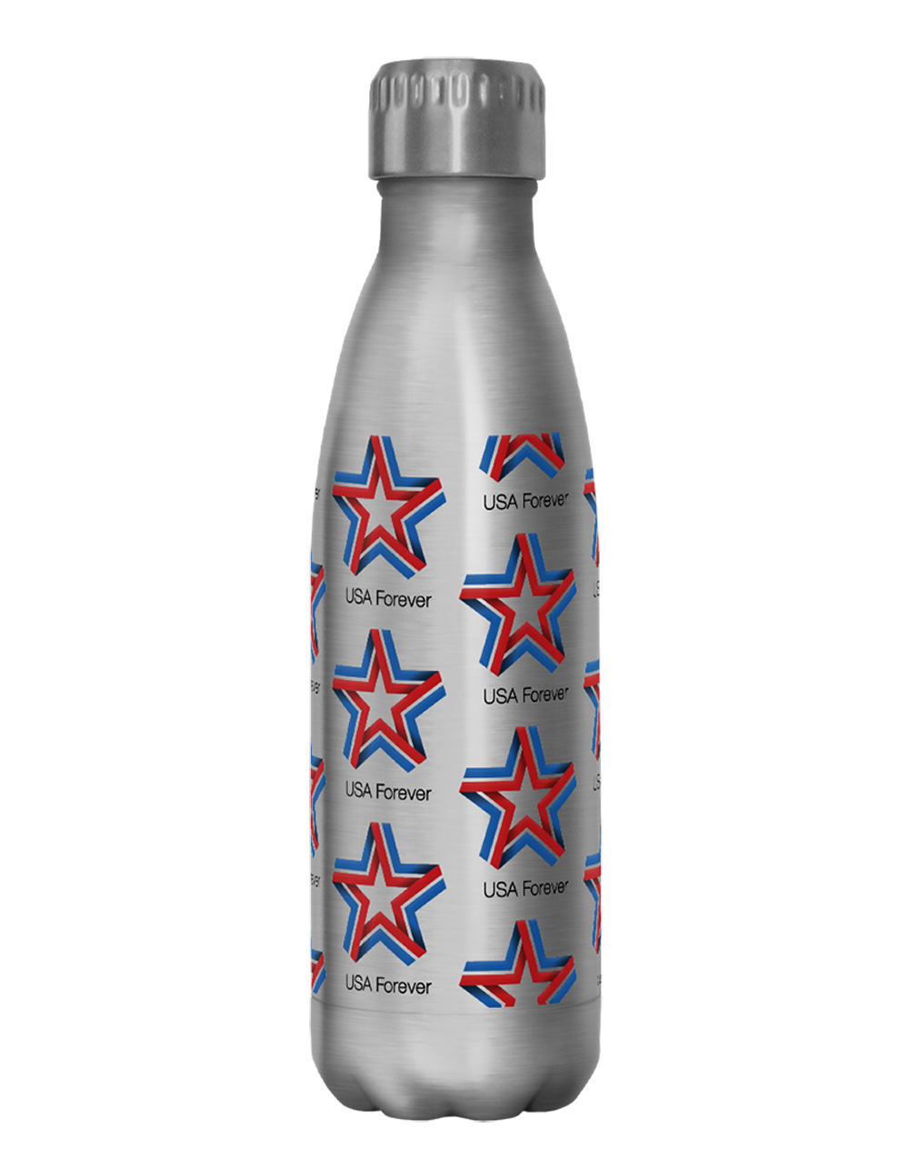 USPS 17 oz USA Forever Star Water Bottle - METAL