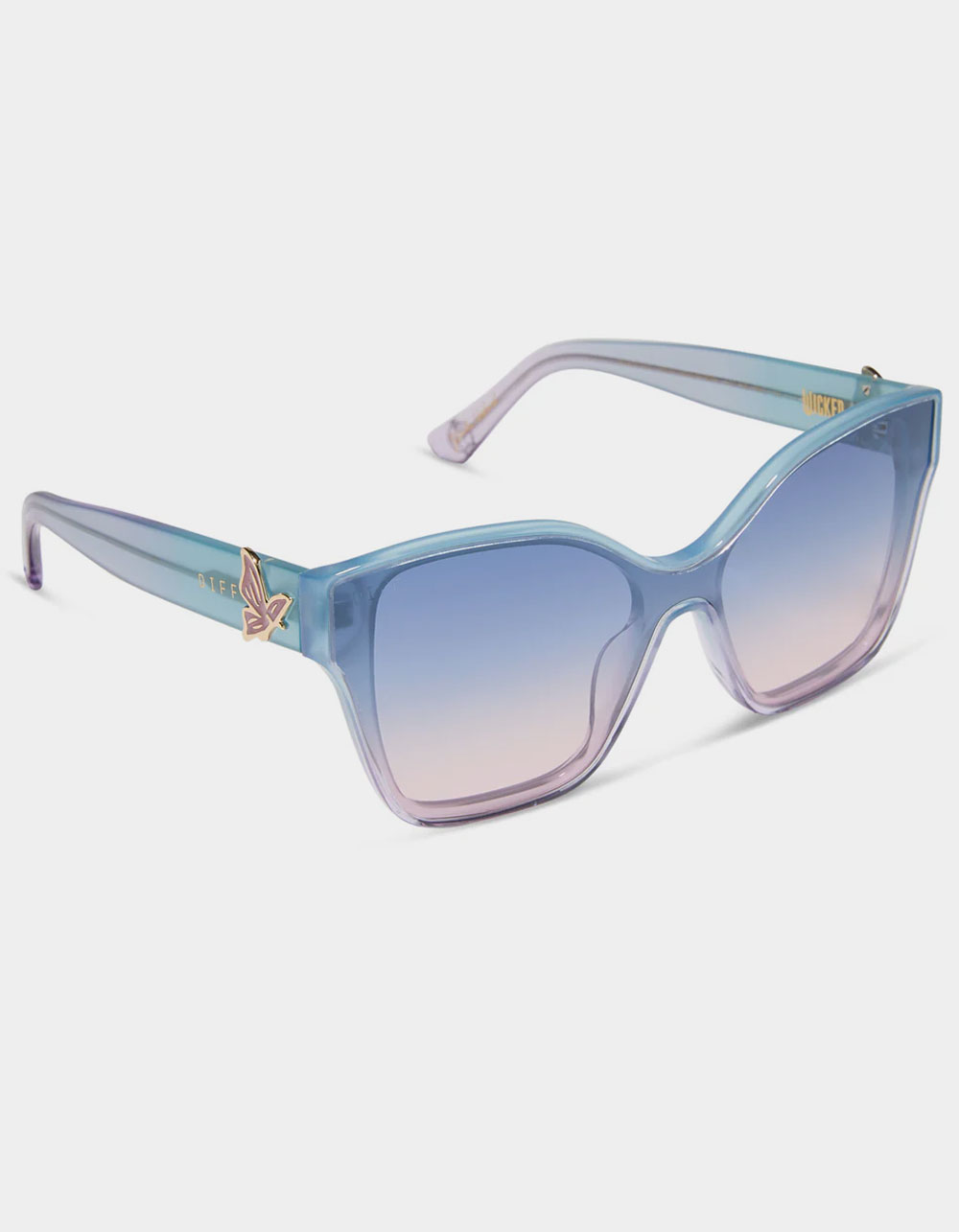 DIFF EYEWEAR x Wicked Glinda Upland Butterfly Sunglasses - BLUE COMBO