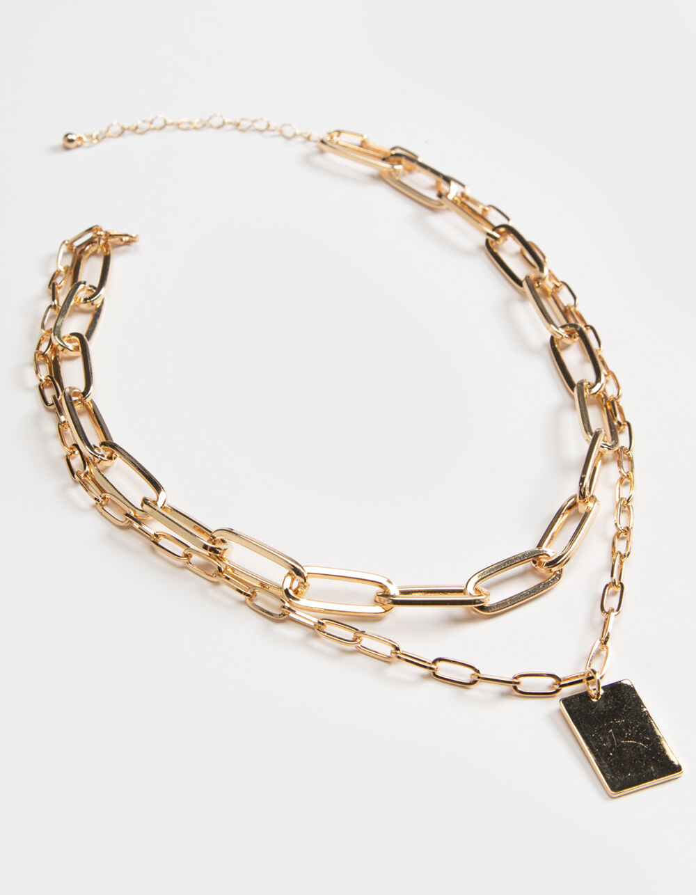 FULL TILT Chunky Chain Tag Necklace - GOLD | Tillys