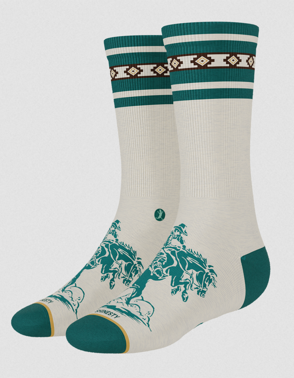 SHINESTY The 2nd Rodeo Crew Socks - GREEN COMBO