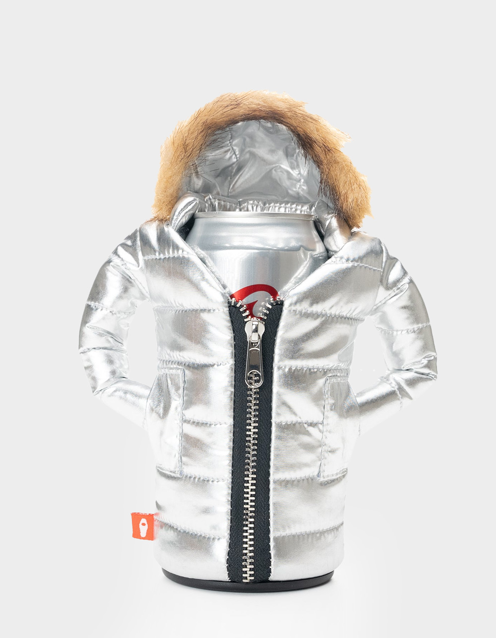 PUFFIN DRINKWEAR The Pahka 12-16 oz Bottle & Can Cooler - SILVER