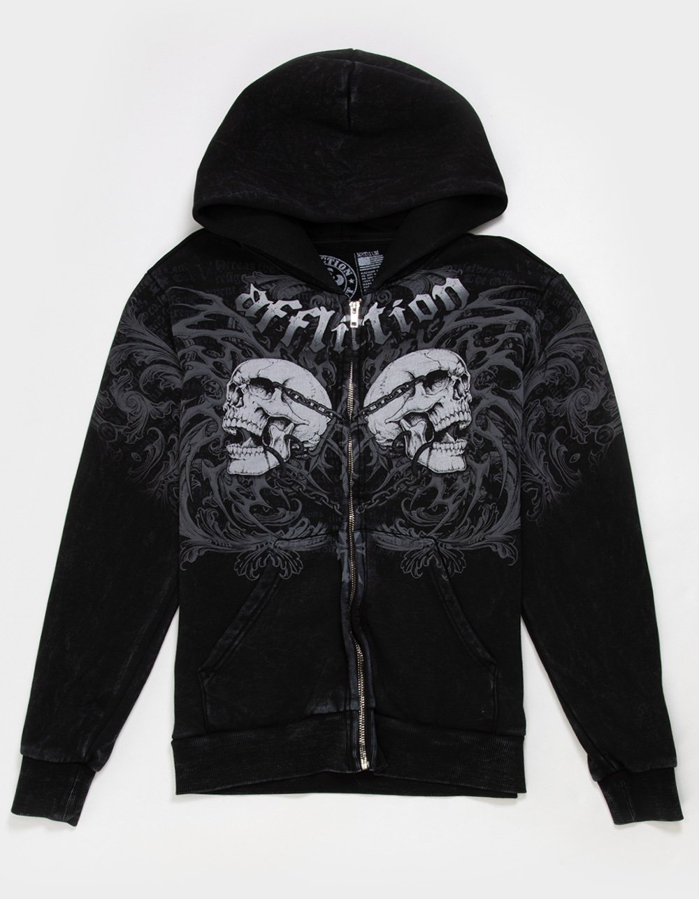 AFFLICTION Collapse Boys Zip-Up Hoodie - BLACK