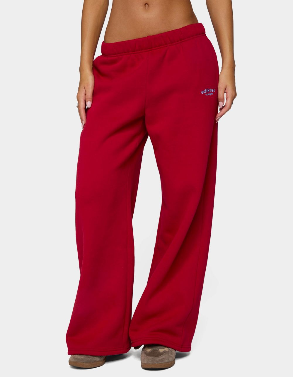EDIKTED Los Angeles Sweatpants - RED