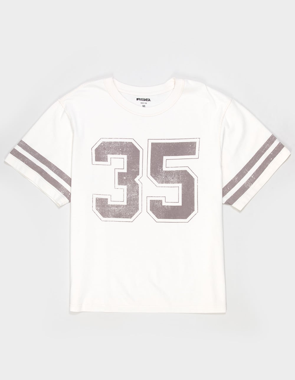 RSQ Mens Jersey Boxy Tee - OFF WHITE