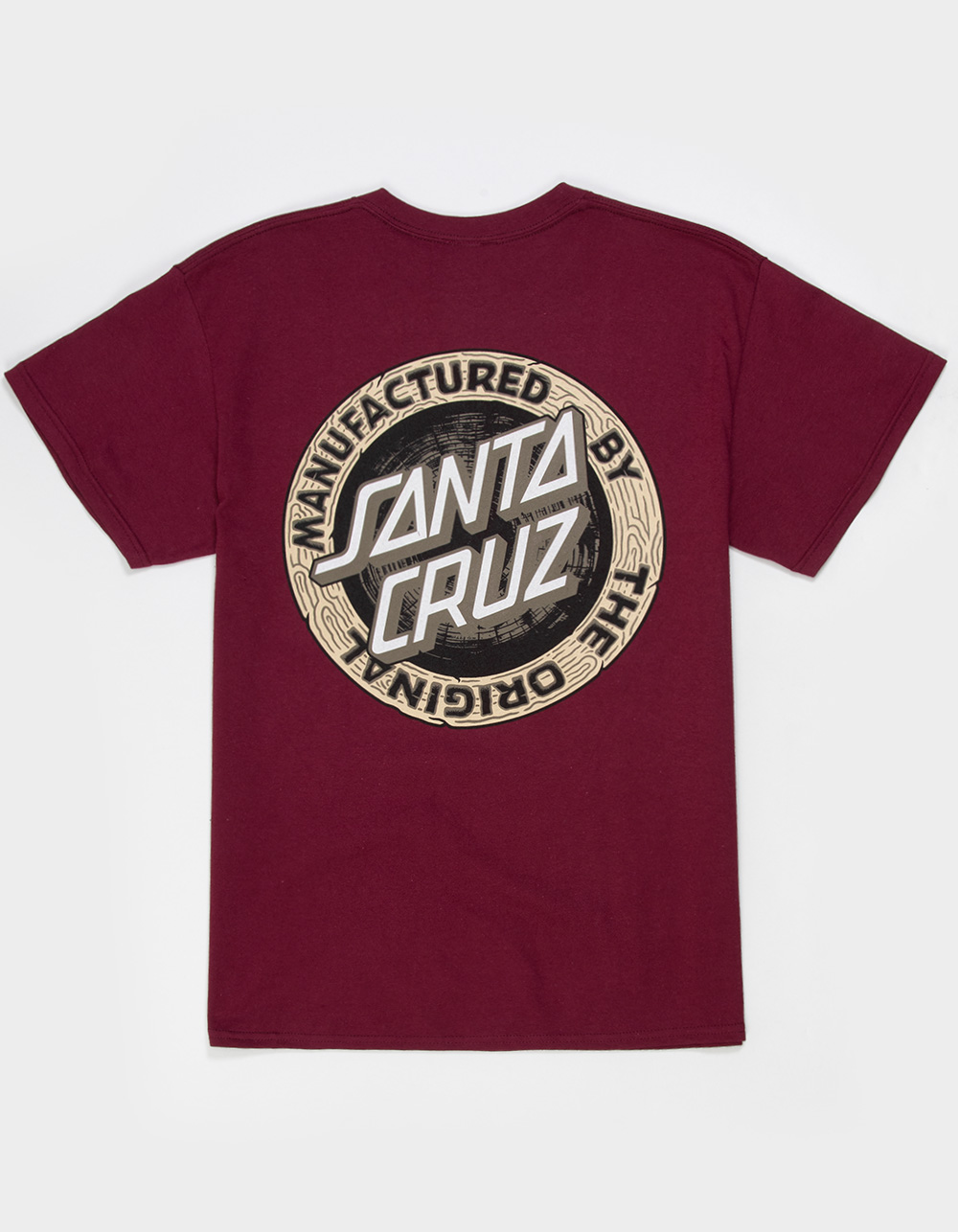 SANTA CRUZ Carved Mfg Mens Tee - MAROON