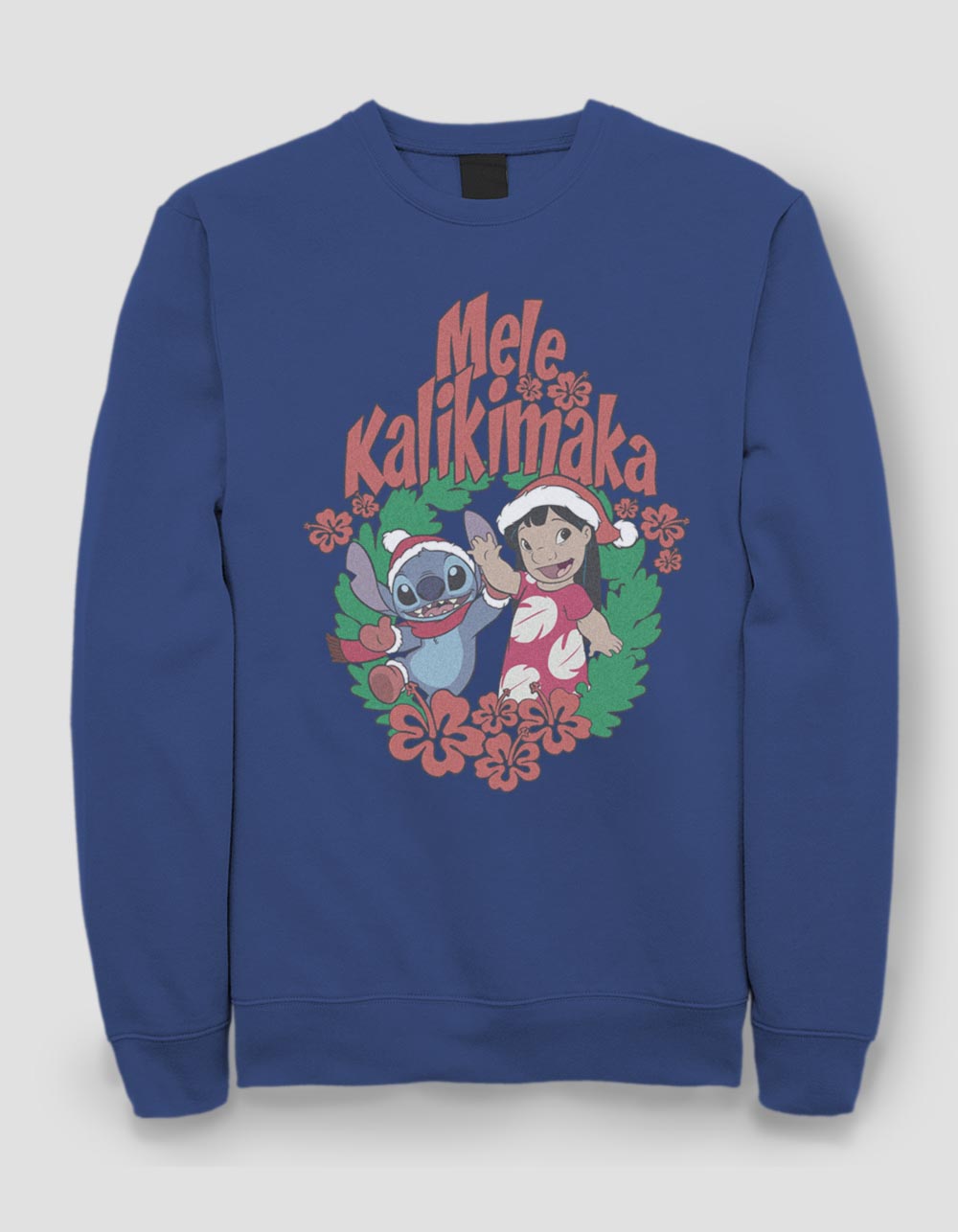 LILO & STITCH Mele Kalikimaka Unisex Holiday Sweatshirt - ROYAL