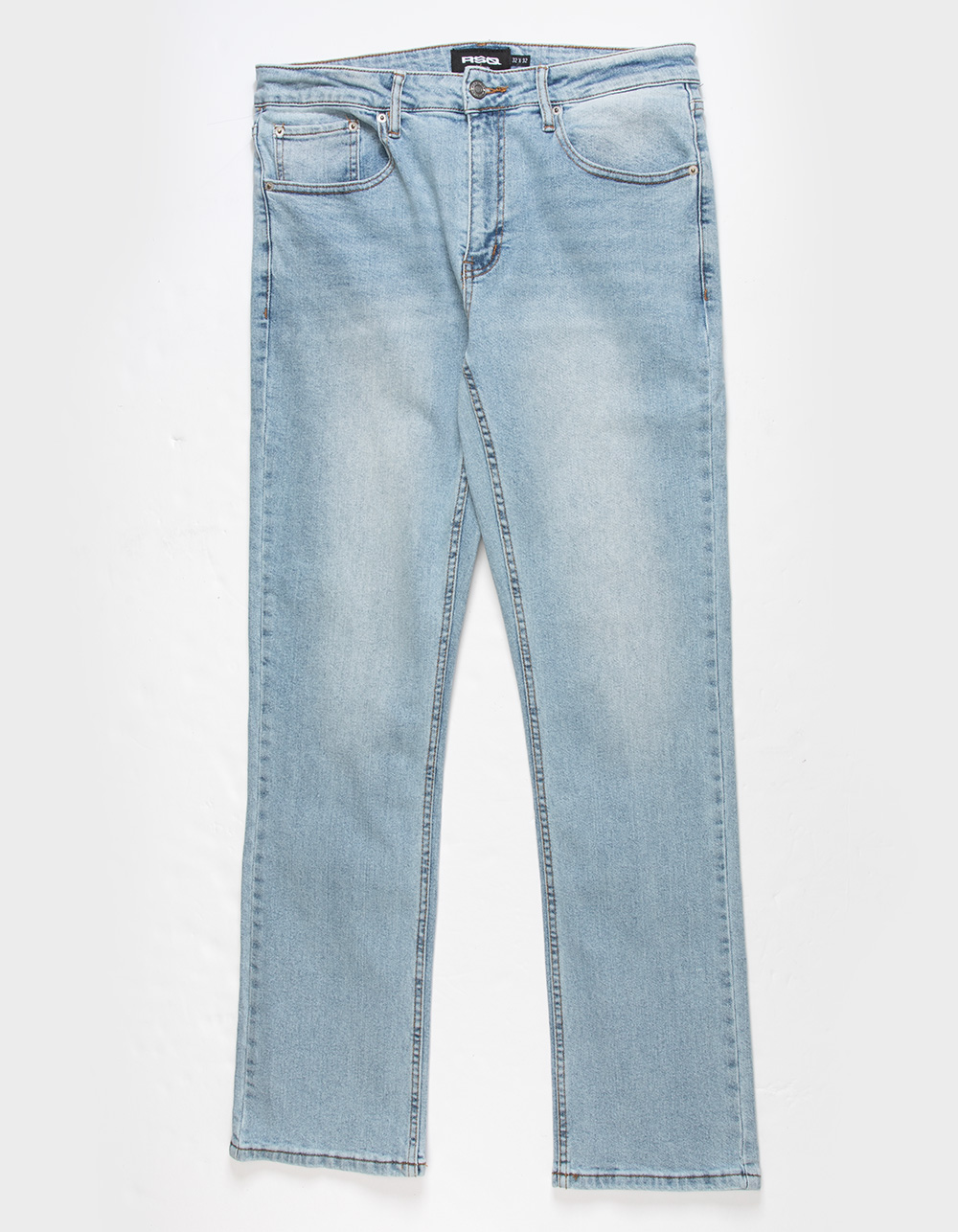 RSQ Mens Slim Straight Light Stone Denim Jeans - LT STONE