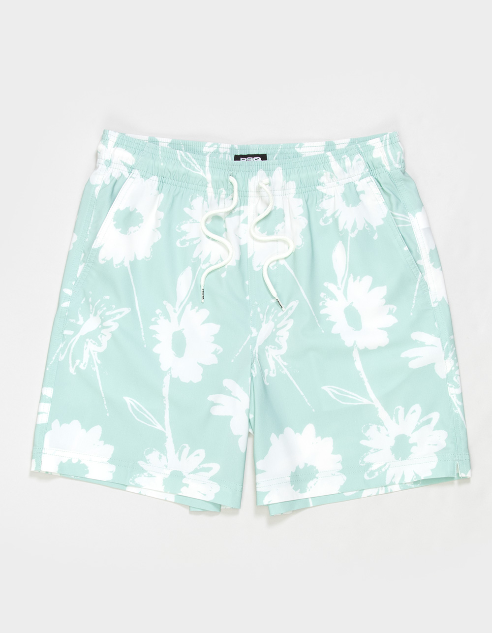 RSQ Mens 6.5" Swim Trunks - SAGE WHITE