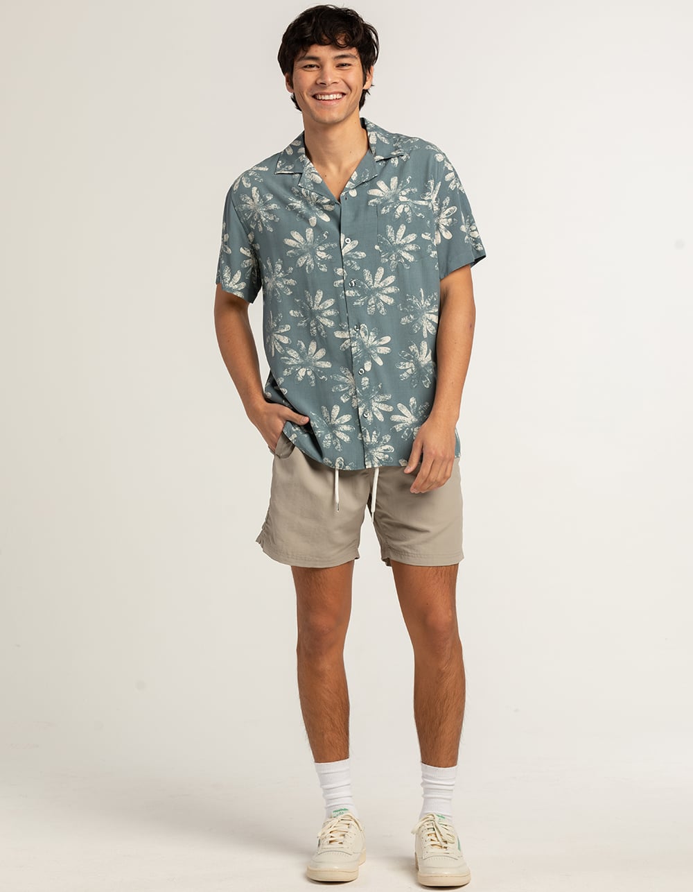 RSQ Mens 6" Nylon Shorts - VINTAGE KHAKI