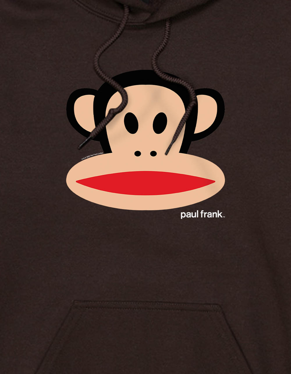 PAUL FRANK Julius Head Unisex Hoodie - CHOCOLATE