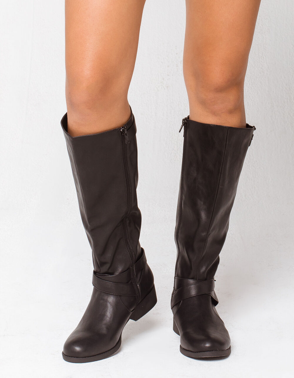 QUPID Side Buckle Riding Boots