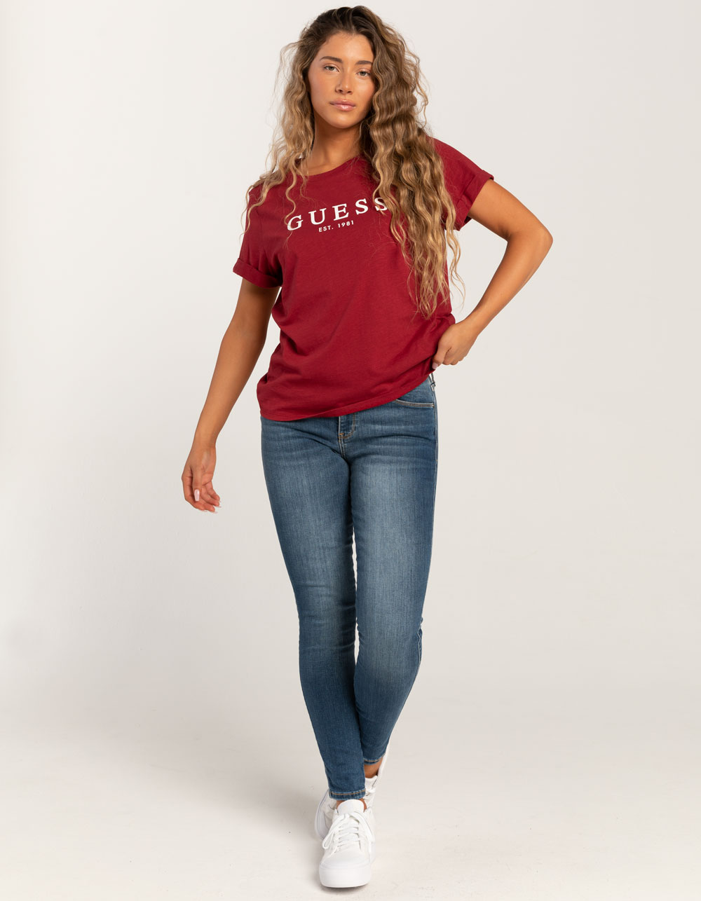 GUESS Sexy Curve Mid Rise Skinny Womens Jeans