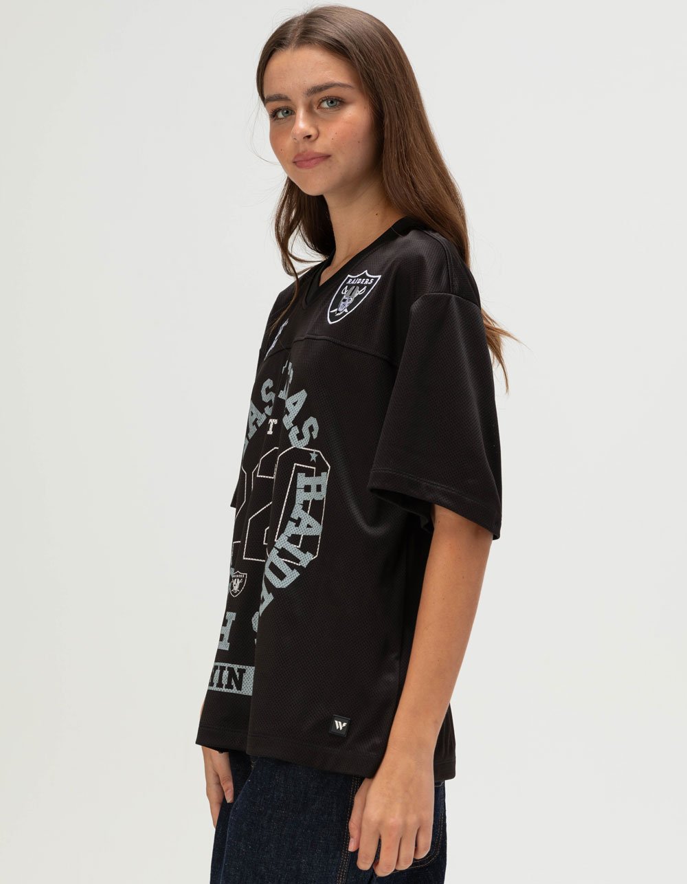 THE WILD COLLECTIVE Las Vegas Raiders Womens Jersey - BLACK