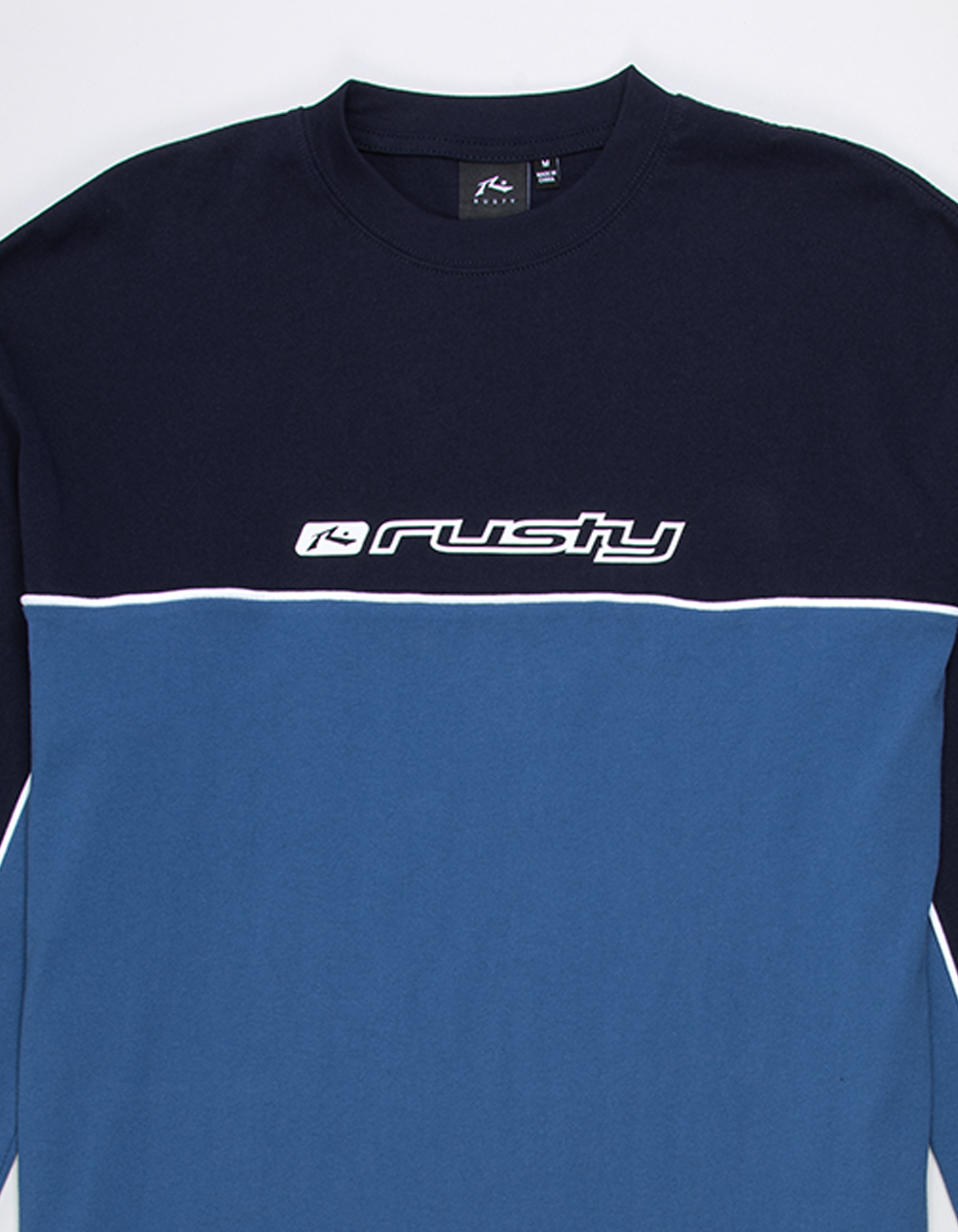 RUSTY Infinity Mens Long Sleeve Tee - BLUE COMBO