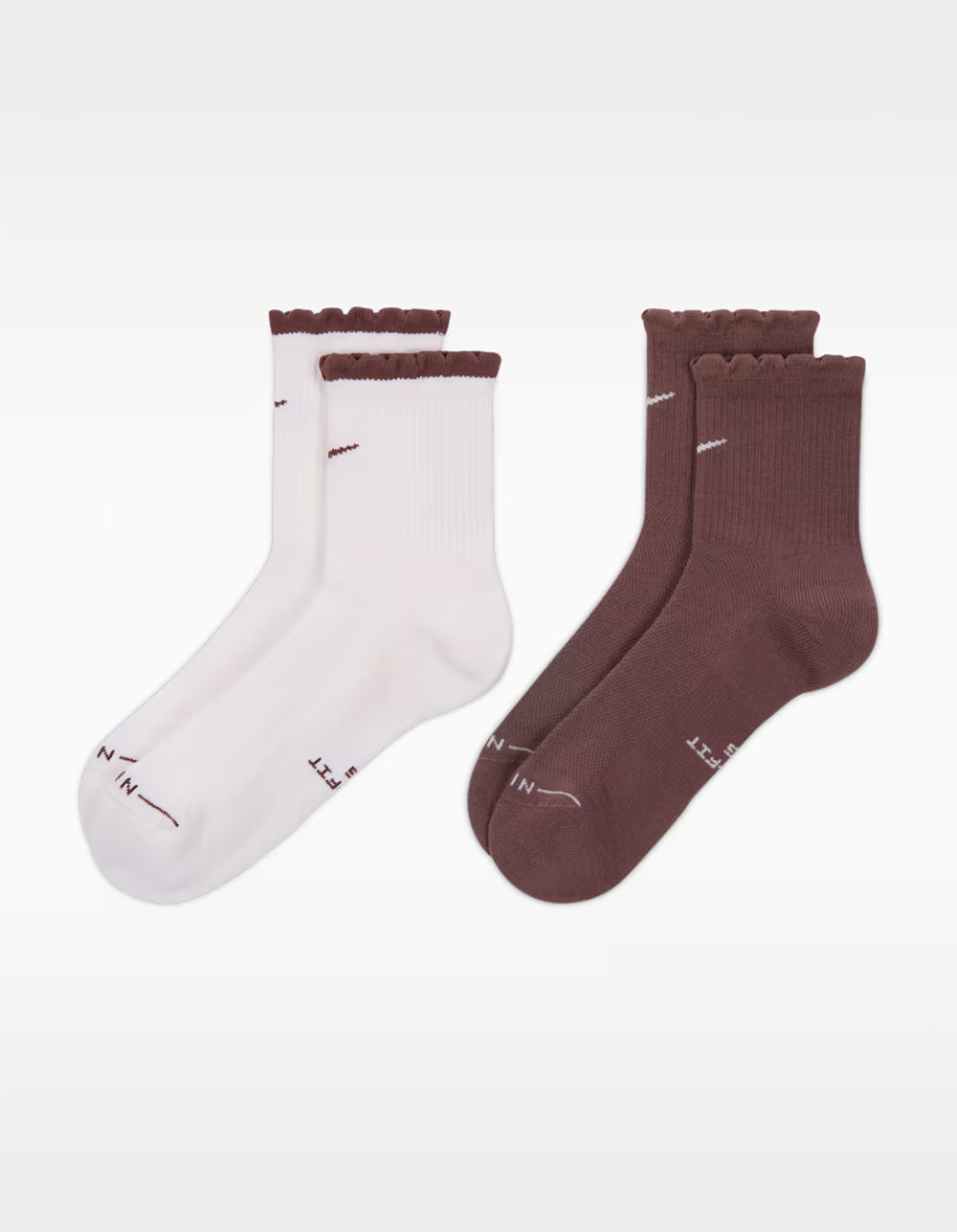 NIKE Everyday Elevated Womens Micro-Crew Socks 2 Pack